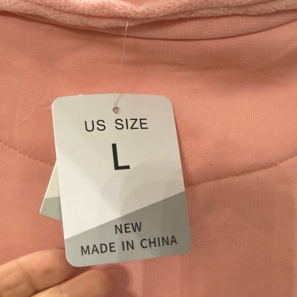 Amazon Peachy pink Sz L Double-Breasted Women's Jacket w/unfinished seams - Picture 8 of 10